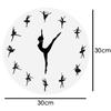 New 1x Dance Ballet Creation Wall Clock Home Decor Wall Decor