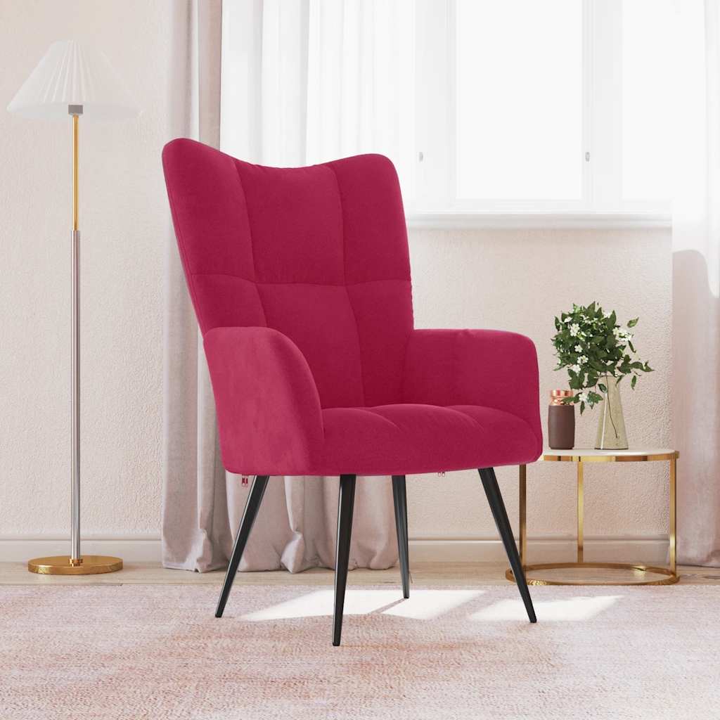Red Wine Velvet Recliner