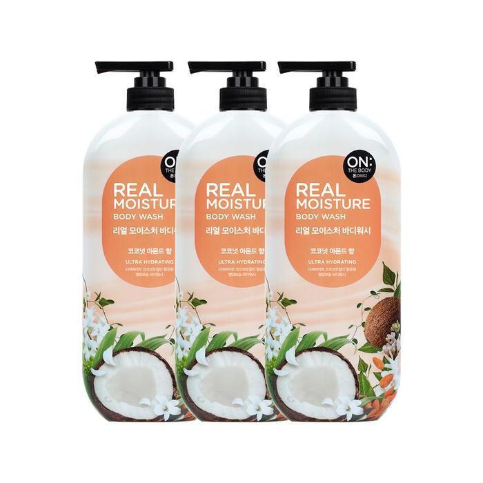 ON THE BODY Real Moisture Coconut Almond Scent Body Wash 900ml x 3 (15235937)