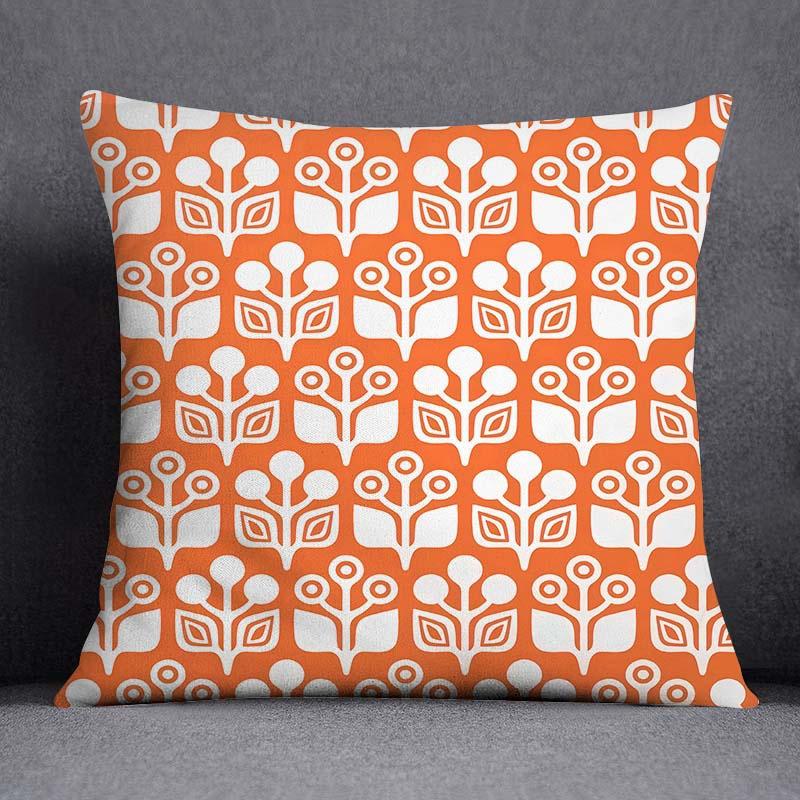 Orange Series Patterned Printed Pattern Cushion Cover for Home Living Room Sofa Office Decoration Pillowcase Pillowcase