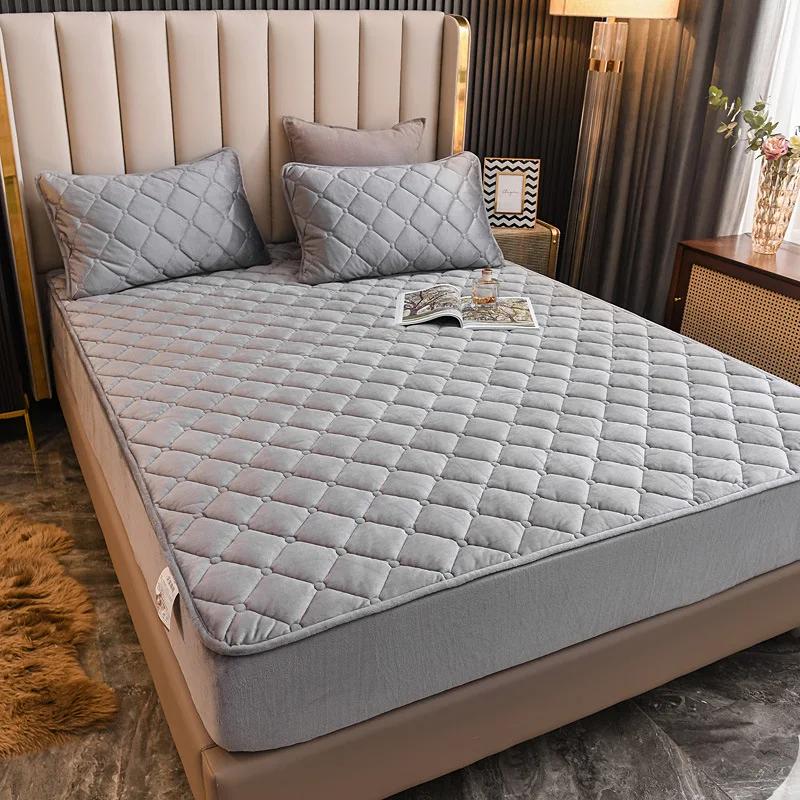 Husă de saltea din catifea de lapte Simmons, antibacteriană și anti-alunecare, din bumbac, catifea cristal, pălărie de pat