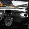 For Abarth 595 695 595C 695C/Fiat 500 500C 2016-2025 Real Dry Hard Carbon Fiber Sticker LHD Car Co-Pilot Dashboard Trim Panel