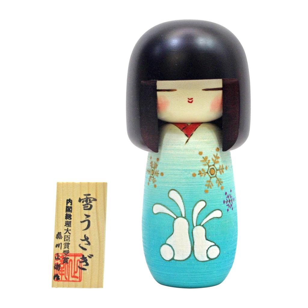 Castle Enterprise New Kokeshi Snow Prime Award by Masae Fujikawa Rabbit, Minister's Winner,
