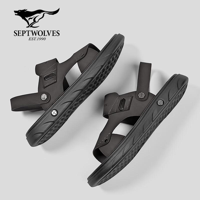 Qipilang Men s Convertible Leather Sandals 41