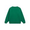 Lining Solid Color Letter Print Pullover Sweatshirt Unisex Tops Pine-Green AWDT147-7