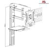Support tv 23-42" avec étagère pour dvd maclean mc-771 chargement 30kg vesa 200x200
