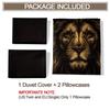 2/3Pcs Luxury Lion King Crown Duvet Cover Set(1 Duvet Cover & 1/2 Pillowcase) Soft Bedding Set Modern Home Bedroom Decor