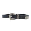 Trendy Unisex Retro Black Patterned Leather Belt