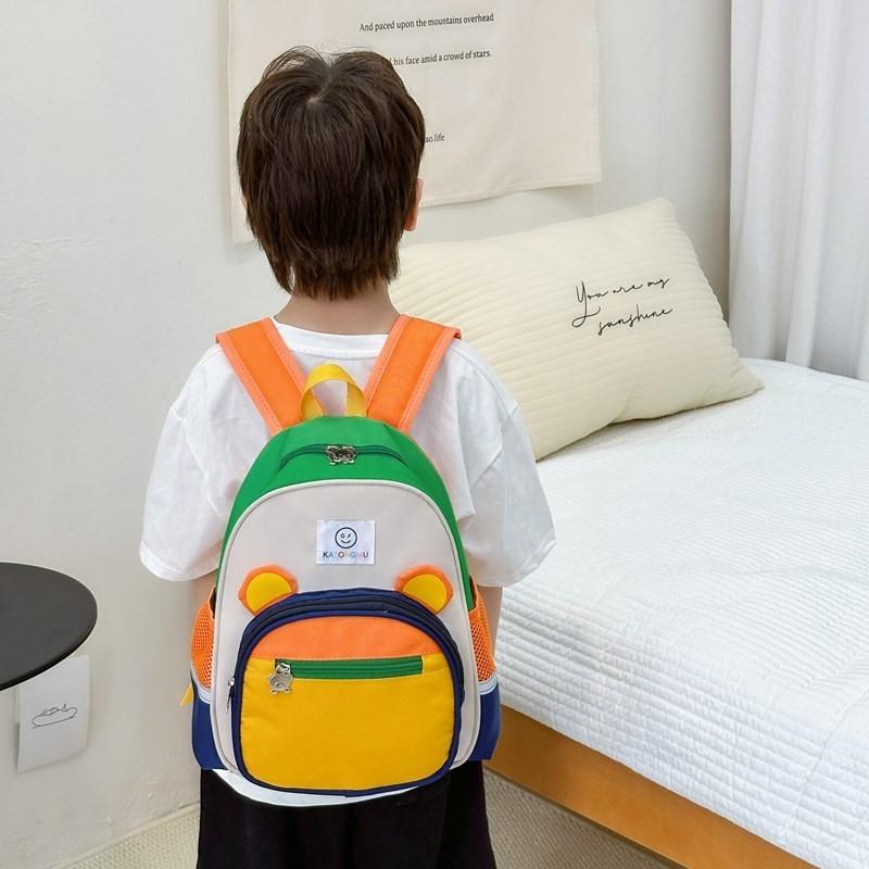 Adorable Cartoon Bear Backpack For Kids Spacious Durable Nylon School Bag For Boys And Girls