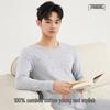 Men's Cotton Knit Base Layer Set: Warm Underwear, Flannel Shirt & Pants for Autumn