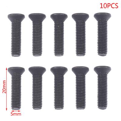 10Pcs Parafuso de fixação M5*20 Rosca esquerda para adaptador de haste de mandril de broca de 3/8''Unf
