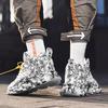 Autumn/Winter Men's Non-Slip Ultra Light Outdoor Sports Basketball Shoes Graffiti Men's Sports Shoes