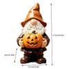 Cartoon Garden Dwarfs Statues Resin Dwarf Holding Pumpkin Ornament Halloween Pumpkin  Lawn Garden