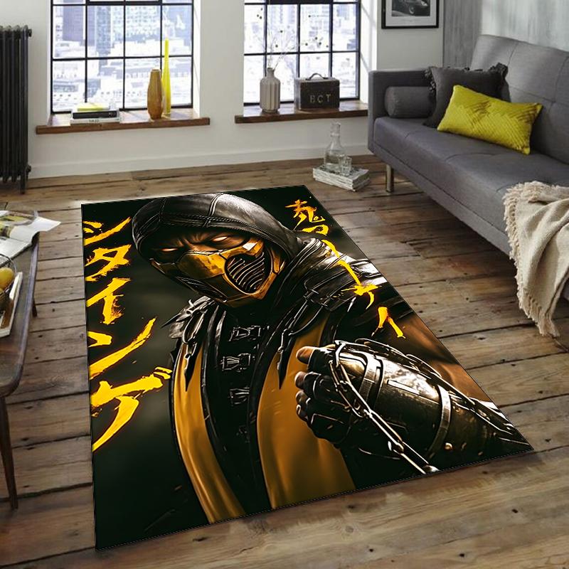 1pc Mortal Kombat3 Design Area Rug - Non-Slip, Soft & Cozy Floor Mat for Living Room, Bedroom, Office - Indoor/Outdoor Decorative Carpet