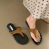 Fashion Bailamos Fashion Round Clip Toe Women Slippers Flat Heel Beach Slides Outdoor Casual Sandals 2025 New Summer Flip Flops Shoes