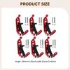 6 Metal Rubber Clamps for Wall Mounting, Garage Storage, Stable Holders Roof Racks