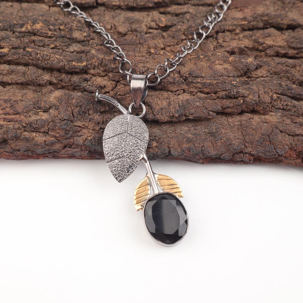 Black Onyx Gemstone Best Sisters Gift New Pendant Jewelry 925 Sterling Silver PP-55-16
