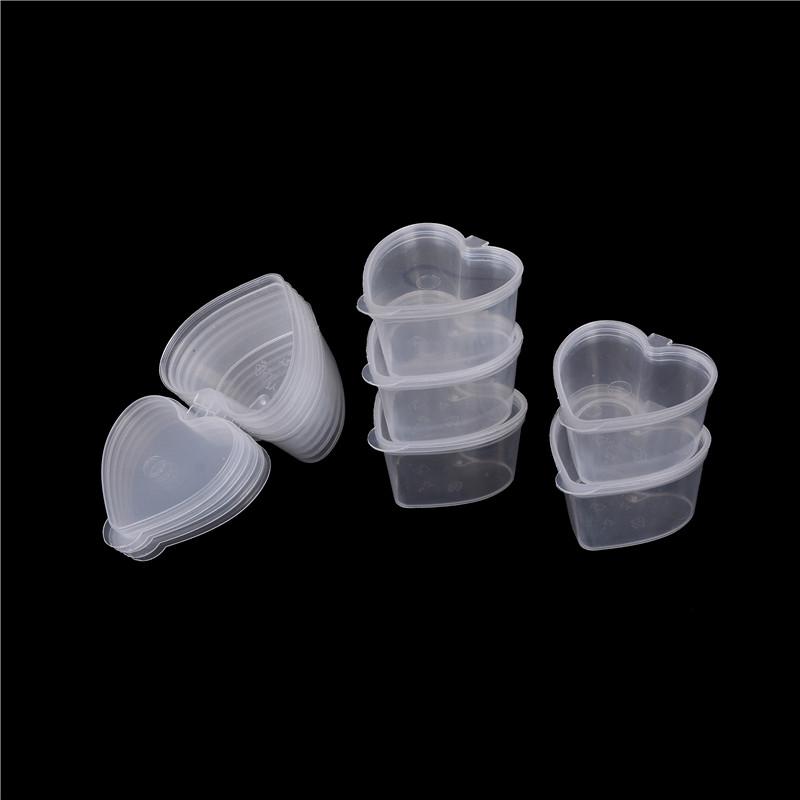 10pc 50ml Slime Mud Storage Container Organizer Box With Lid For Light Clay