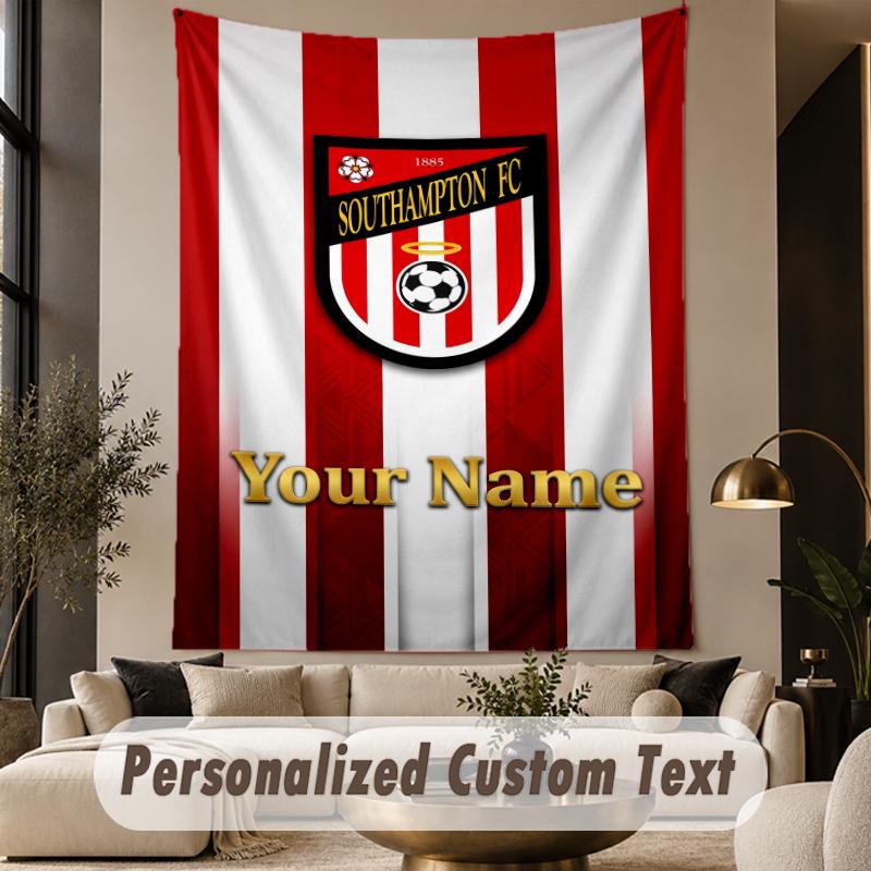 Custom Text Tapestry Southampton FC Print Wall Tapestry Indoor Living Room Wall Decor