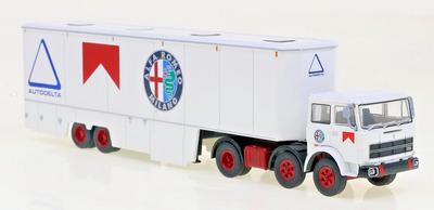 Brekina Fiat 691T Renntransport SZ 1977 Alfa Romeo BREKINA Fiat Diecast Car HO Scale 1/87 Renntransport-SZ