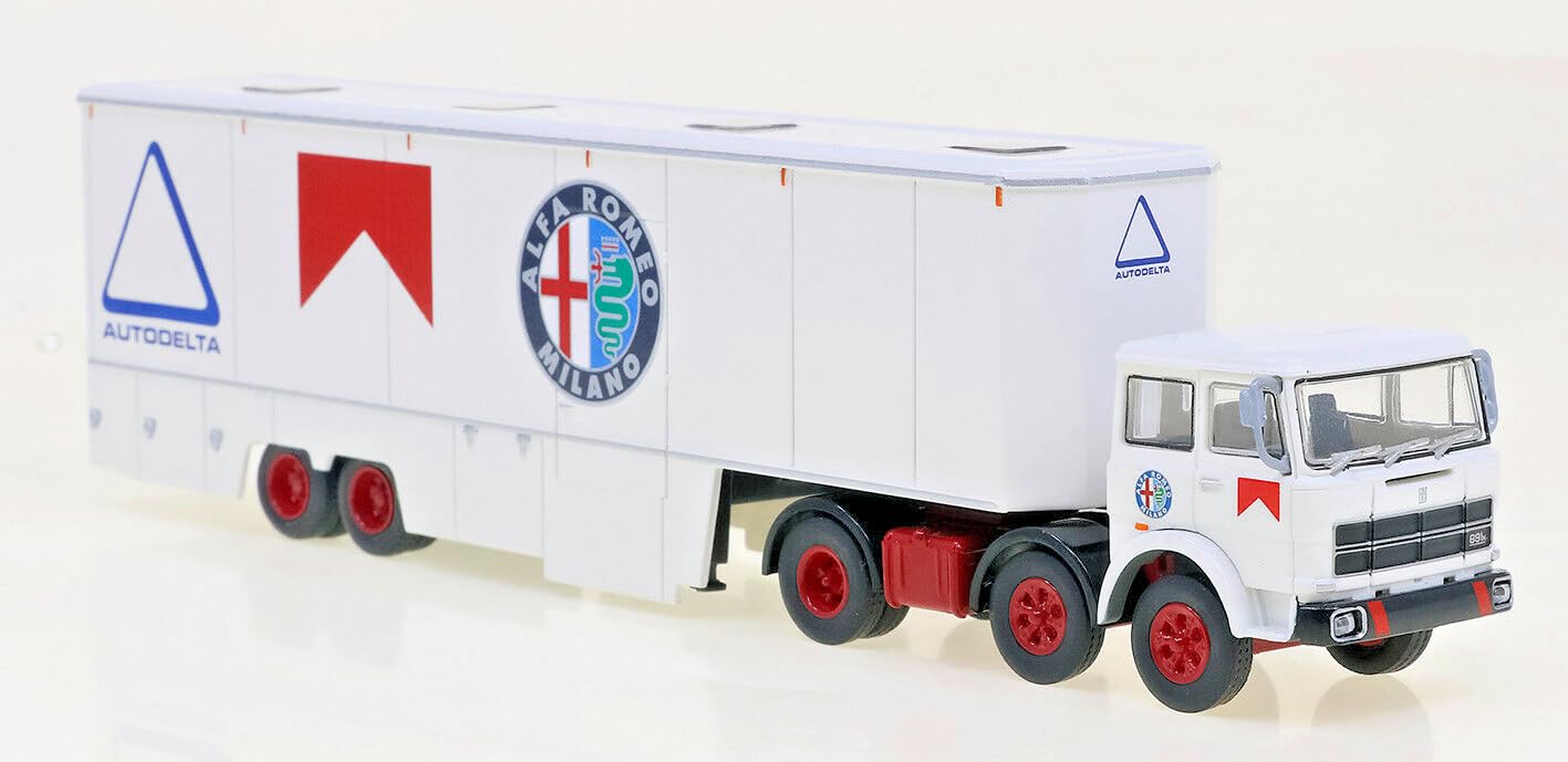 

Brekina Fiat 691T Renntransport SZ 1977 Alfa Romeo BREKINA Fiat Diecast Car HO Scale 1/87 Renntransport-SZ