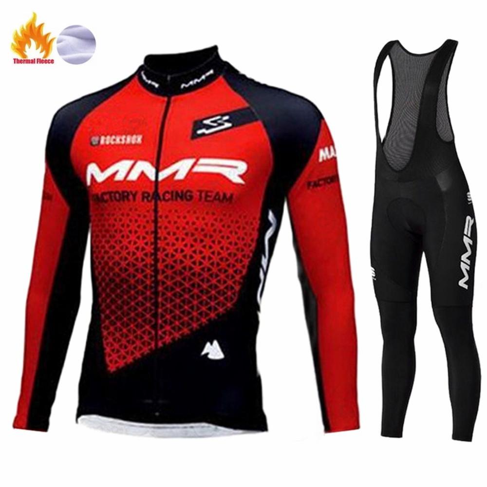 

Winter Cycling Suit Long Sleeves Overalls Trousers Road Mountain Bike Outdoor Riding 2026 Winter Fleece Warm Cycling Suit XS