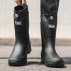 Herren Mid-Length Regenstiefel Rutschfest Leicht Wasserschuhe Outdoor Angelstiefel für Herren Wasserdichtes Küchenarbeits-Schuhwerk