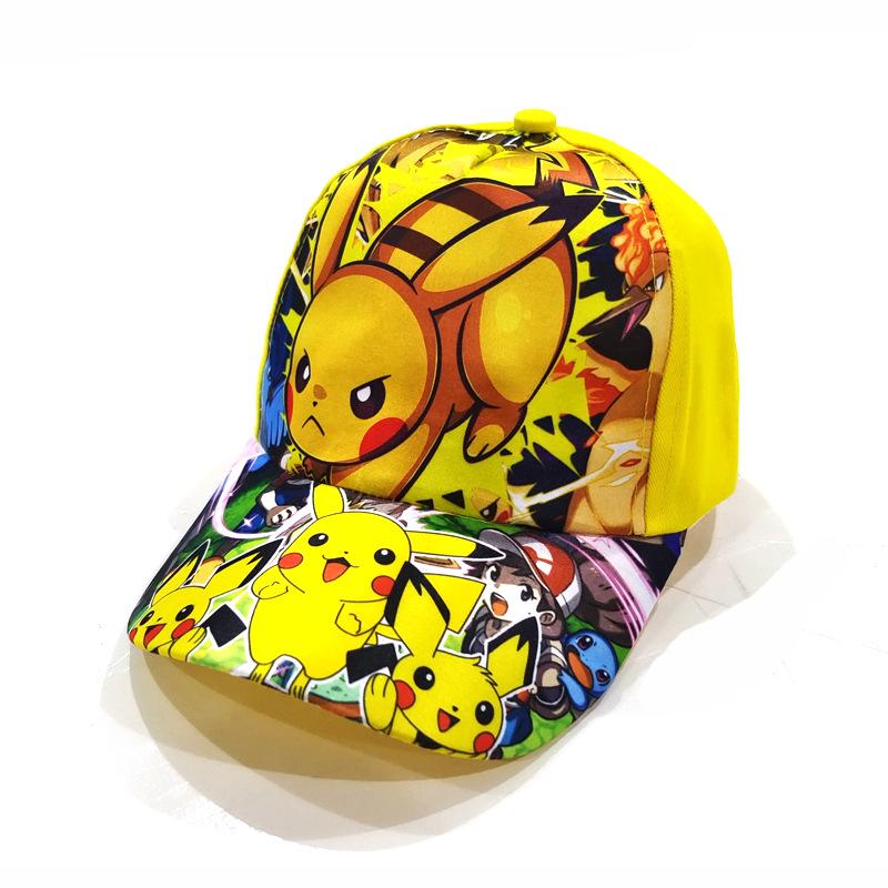 Cartoon  Baseball Cap Pikachu Hat Adjustable  Cosplay Hip Hop kids Girls Boys Anime Figure Toys children Gifts
