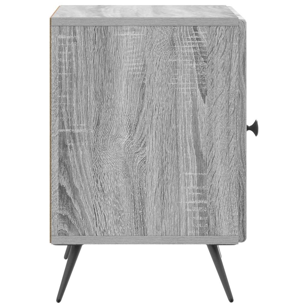 Nightstand Gray Sonoma 43 x 34.5 x 50 cm Engineered Wood