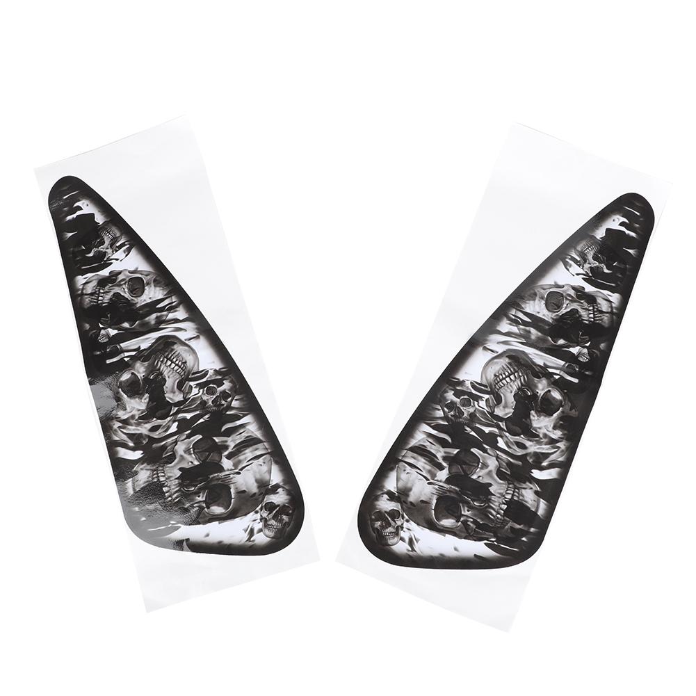 2pcs Motorcycle Decals 3D Colorful Inkjet Decorative Stickers Waterproof Dust Free