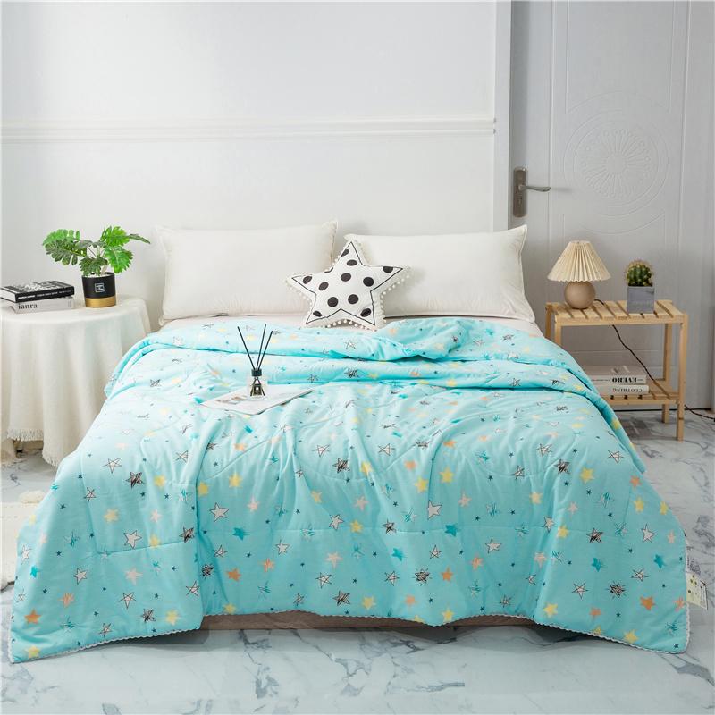 New Gauze Cotton Cool Summer Quilt 1pc Single Bed Double Bed is Machine Washable, Light and Breathable