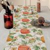 Thanksgiving Fall Harvest Kitchen Table Decorative Tablecloth, Maple Pumpkin Turkey Tablecloth