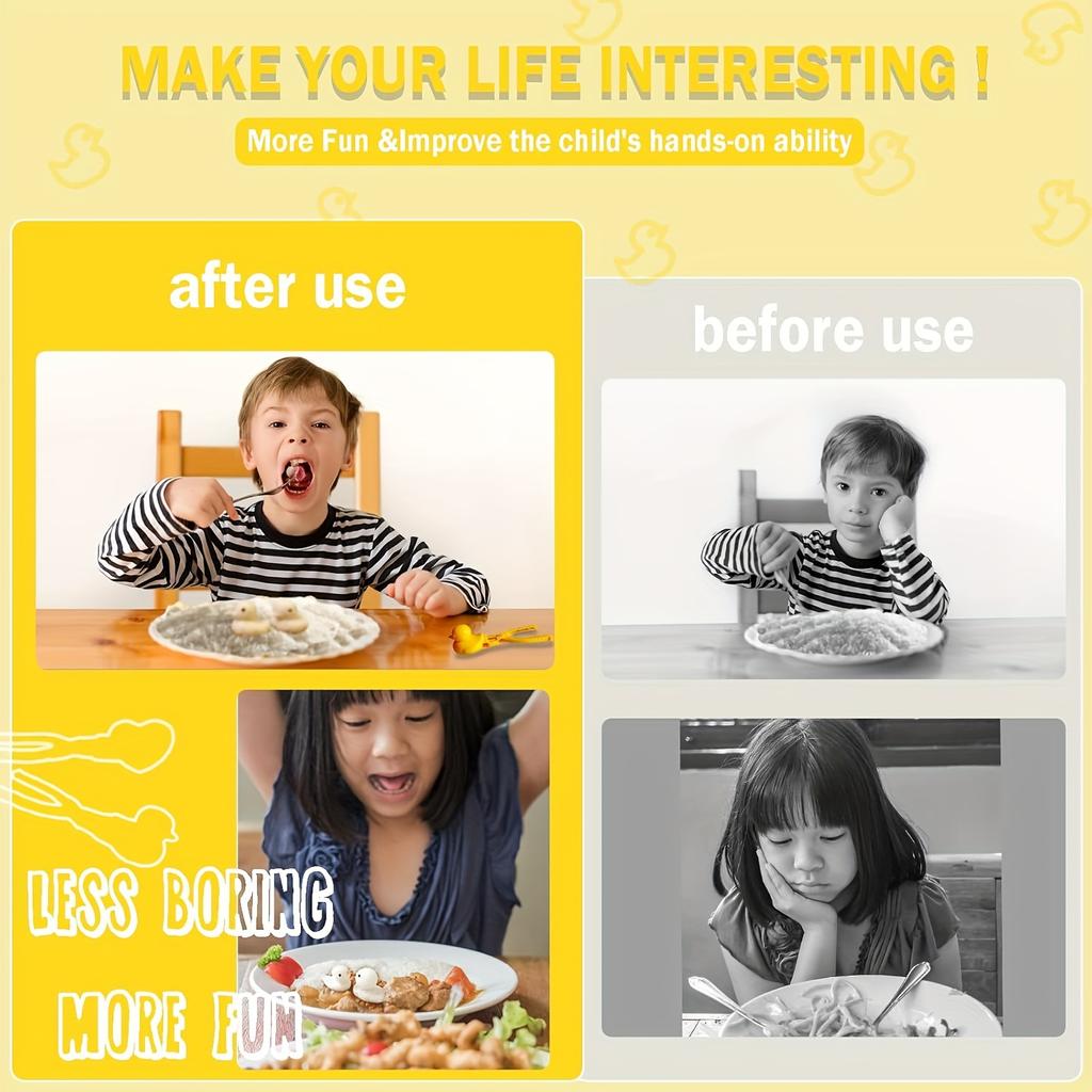 Duck Rice Mold - 2 Pack of Duck DIY Sushi Molds with Animal Shapes Clips for Rice, Mashed Potatoes, Snow, and More - Includes Poly Plastic Gloves