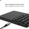 BT14 Dual-Mode Wireless Bluetooth 22-Key Rechargeable Silent Touchpad Keyboard