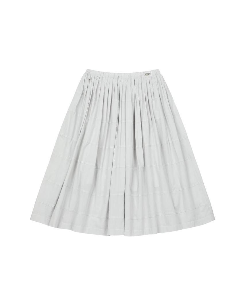 Ohesio Shirring Tiered Maxi Skirt, Gray