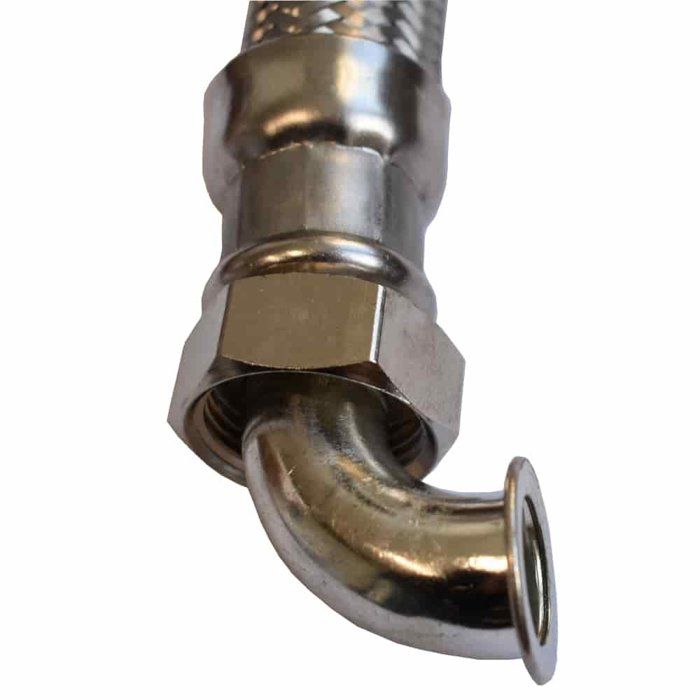 Tuyau Blindé DN25 Inox Coudé, Certifié DVGW