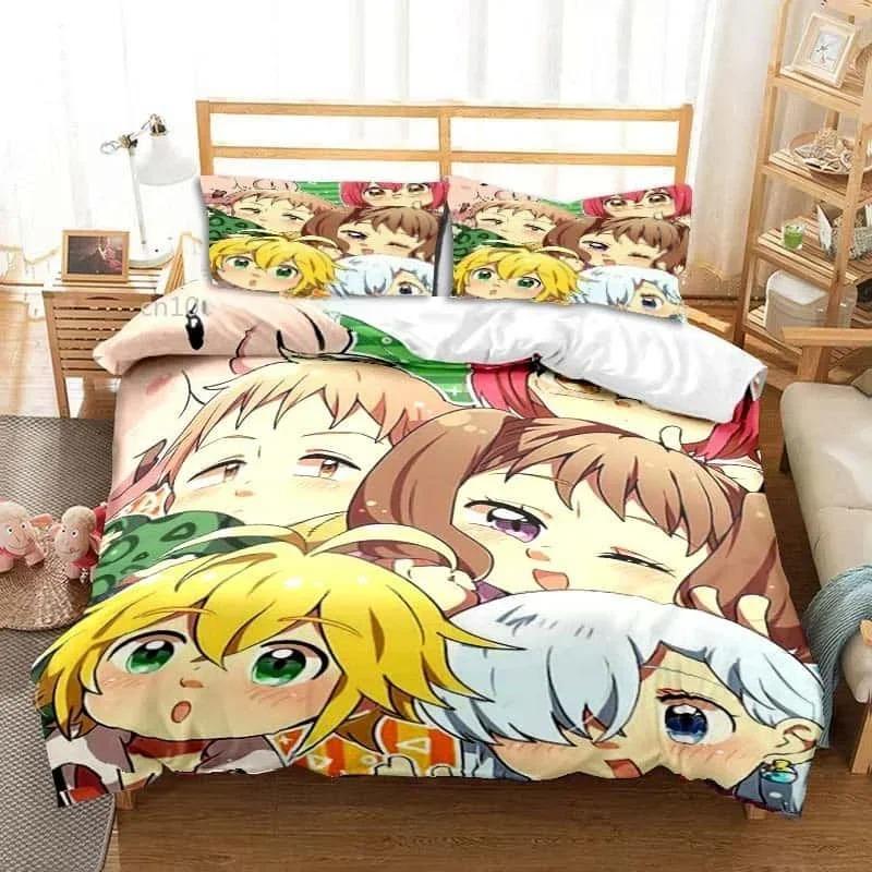 3D Anime The Seven Deadly Sins All Season Twin Bedding Set Comforter Set Bed Duvet Cover Double King Comforter Cover