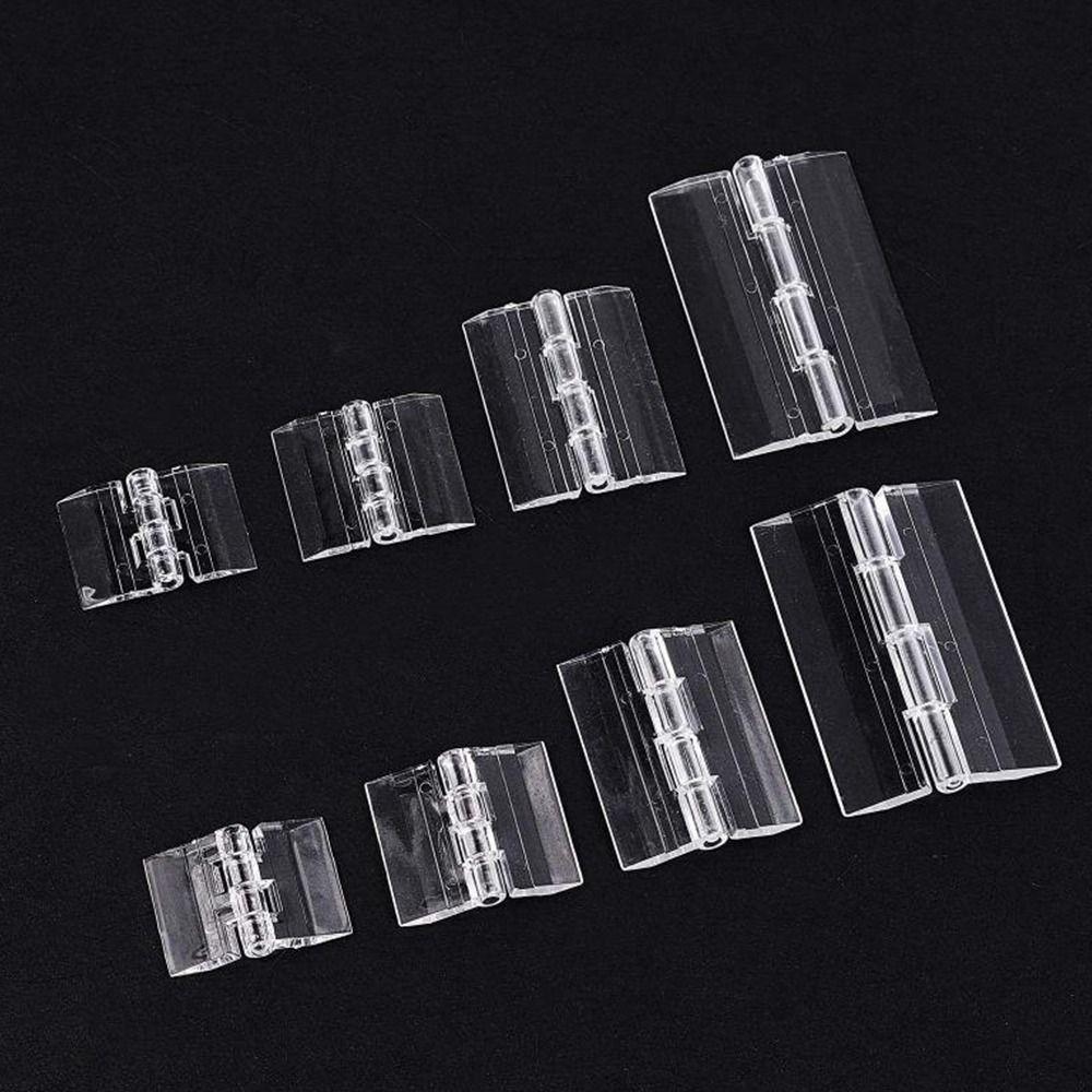 10Pcs Durable Transparent Folding Hinge Acrylic Foldable Door Hinges Clear 270 Degree Furniture Hardware DIY Cabinet Door Box