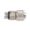 High Speed Dental Handpiece Adapter 4 To 2 Hole Stainless Steel Dental Handpiece Converter for Dentist