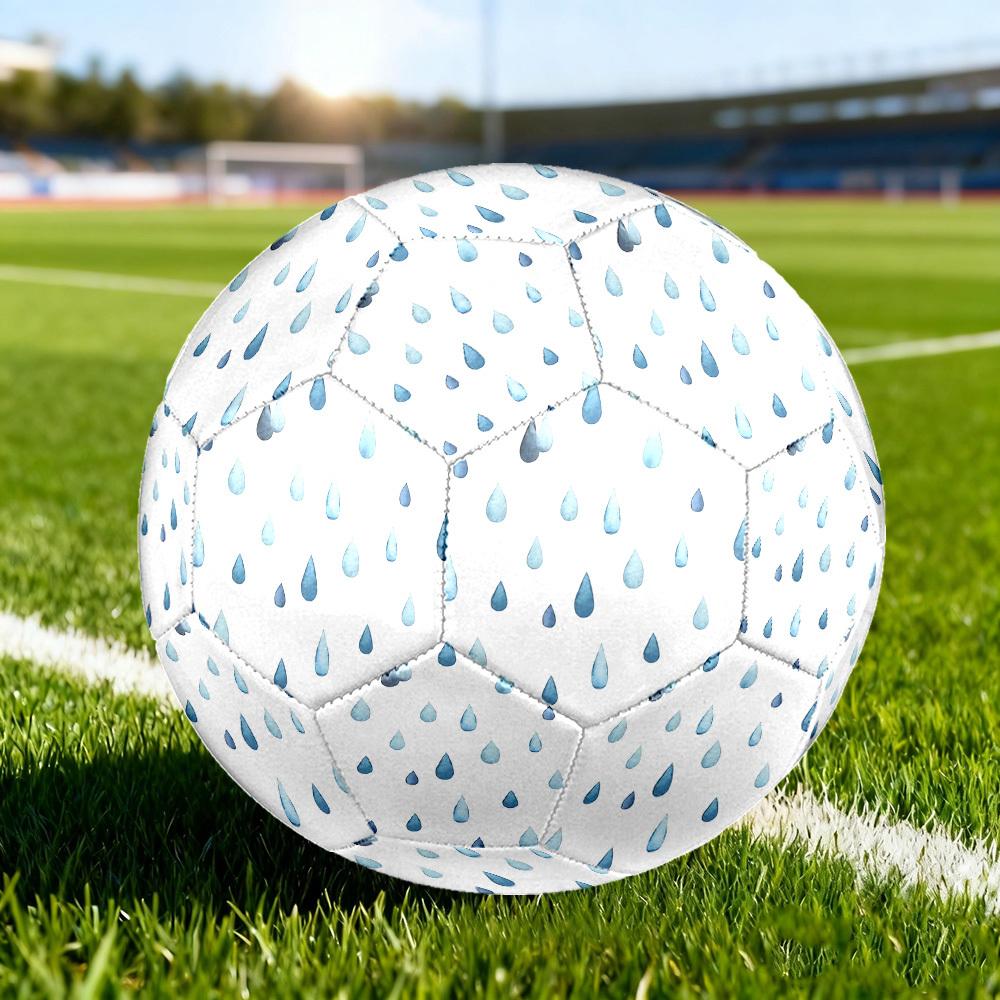 1pc Raindrops Size 5 Soccer Ball Professional Match Training Football Indoor &Outdoor Sports Ball Lightweight Durable c6584