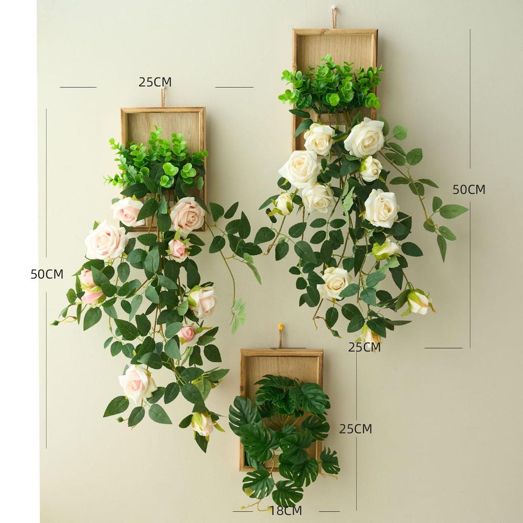 Stylish Daisy Pendant Faux Flower Vine for Indoor Wall Decoration and TV Background