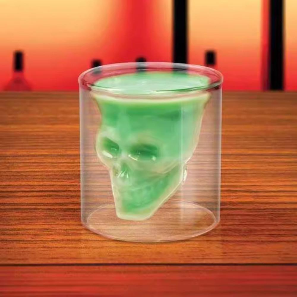 Sklenice na červené víno kreativní křišťálový pohár lebka pohár na pivo dvojité sklo lebka malá sklenice na víno sklenice na whiskey originální