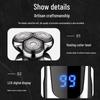 Men's 6000 Digital Display USB Rechargeable Multi-Function Electric Shaver - Waterproof, 3-Head Design