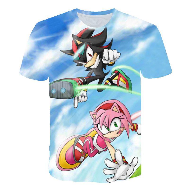 Vibrant Sonic The Hedgehog Printed T-shirt For Kids With Short Sleeves And Comfort Fit