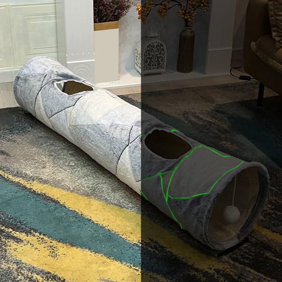 Tunel pliabil pentru animale de companie, rafinat, excelent, imprimat cu lună luminoasă, tunel pentru animale de companie, jucărie, tub canal pentru animale mici, canal pentru pisici