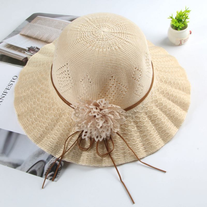 Hat Women's Sunscreen Sun Hat Summer Fashion Versatile Straw Hat Big Brim Outdoor Scenic Spot Sun