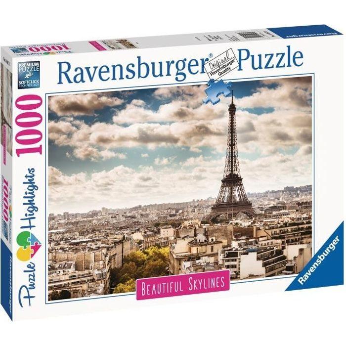 Puzzle 1000 pièces Paris - RAVENSBURGER - Architecture et monument - Pour les puzzleurs entraînés