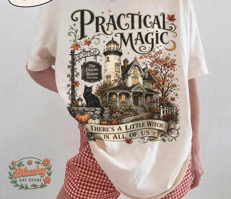 Practical Magic Shirt, Witchy Tee, Retro Halloween Shirt, Spooky Season TShirt,