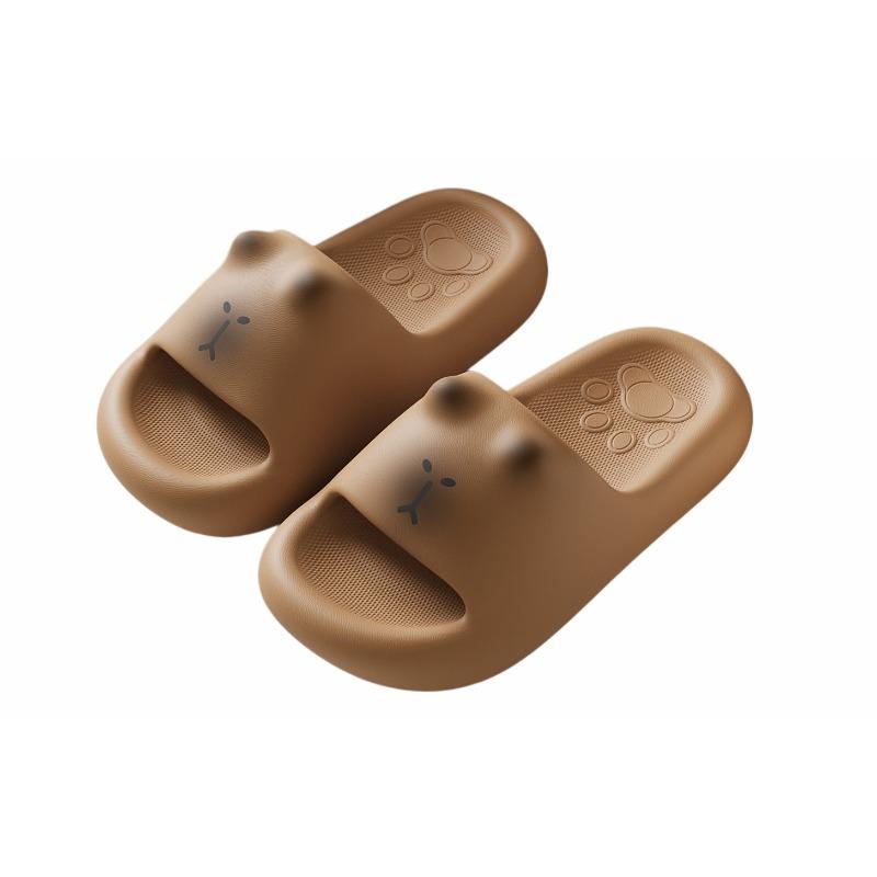 Sandals, Slippers, New Cartoon Style Open-toe Soft-soled Girls Shoes 24-25 коричневый