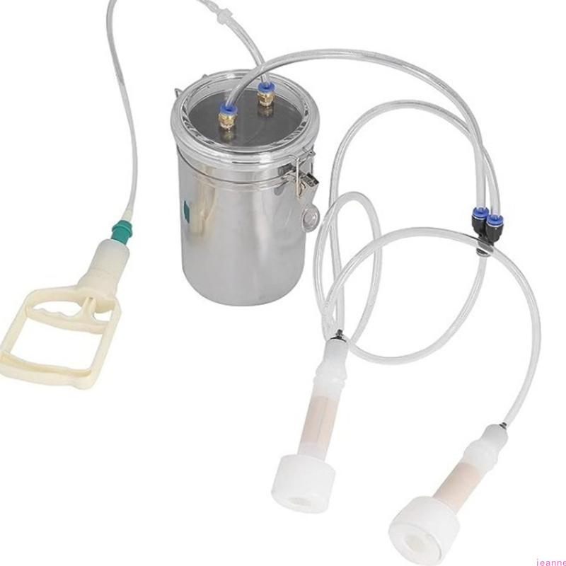 Stainless Steel Manual Milker Milking Machine Simple Operations Milking Device for Small Scale Milk Production